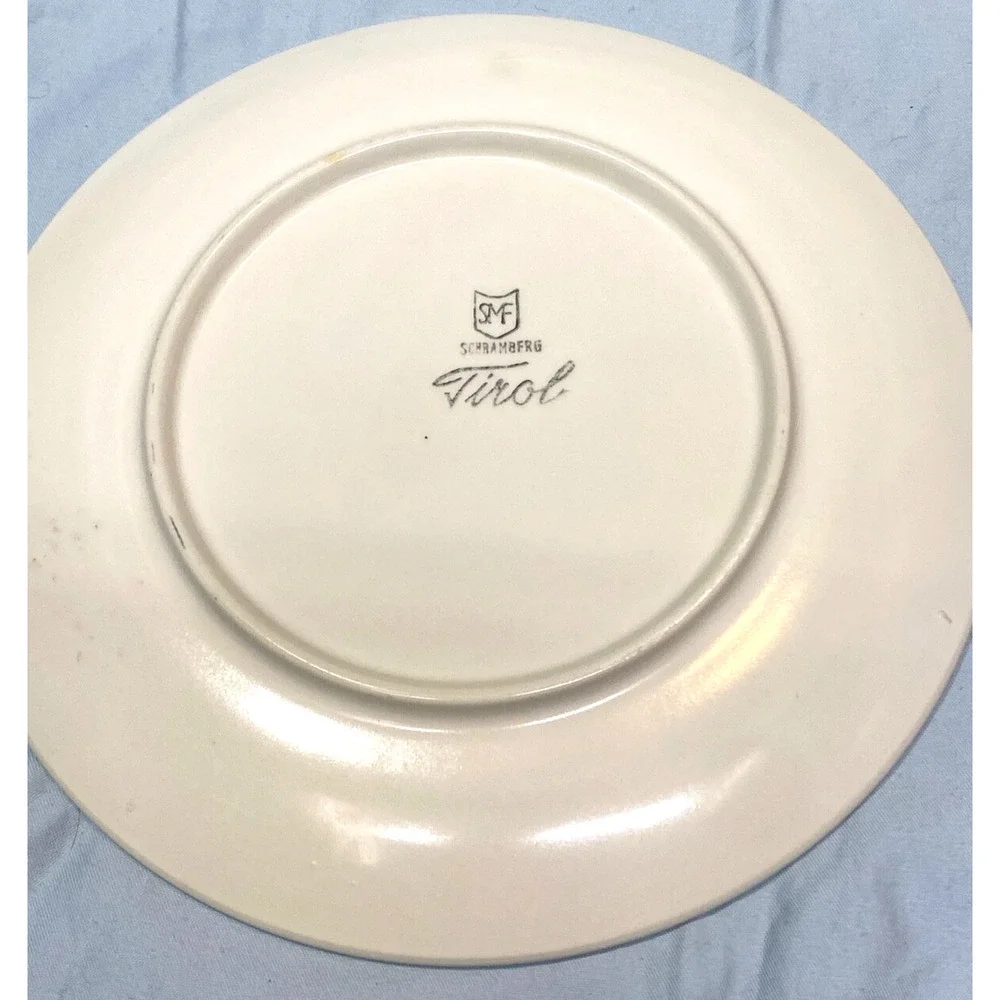c 1950 SMF Schramberger Tirol 3 Luncheon Plates 